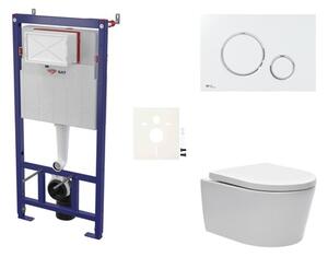 Cenovo zvýhodnený závesný WC set SAT do ľahkých stien / predstenová montáž + WC SAT Brevis SIKOSSBR70K