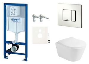 Cenovo zvýhodnený závesný WC set GROHE do ľahkých stien / predstenová montáž + WC Glacera Ava SIKOGRSAVA2S