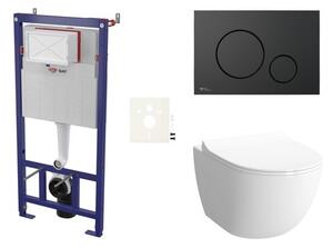 Cenovo zvýhodnený závesný WC set SAT do ľahkých stien / predstenová montáž + WC SAT Infinitio SIKOSSINF68K