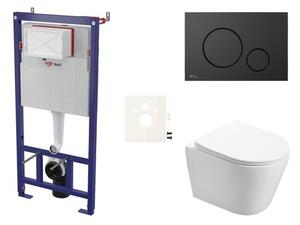 Cenovo zvýhodnený závesný WC set SAT do ľahkých stien / predstenová montáž + WC SAT Infinitio SIKOSSIN68K