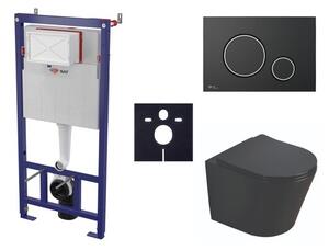 Cenovo zvýhodnený závesný WC set SAT do ľahkých stien / predstenová montáž + WC SAT Infinitio SIKOSSINB78K