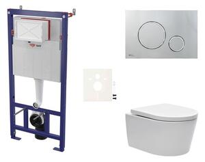 Cenovo zvýhodnený závesný WC set SAT do ľahkých stien / predstenová montáž + WC SAT Brevis SIKOSSBR71K