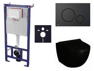Cenovo zvýhodnený závesný WC set SAT do ľahkých stien / predstenová montáž + WC SAT Infinitio SIKOSSINFB68K