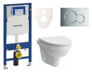 Cenovo zvýhodnený závesný WC set Geberit do ľahkých stien / predstenová montáž + WC Laufen Laufen Pro Nordic SIKOGES3H2