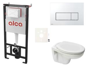 Cenovo zvýhodnený závesný WC set Alca do ľahkých stien / predstenová montáž + WC Ceramia S-Line Pro SIKOASP8