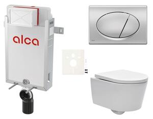 Cenovo zvýhodnený závesný WC set Alca na zamurovanie + WC SAT Brevis SIKOAW3