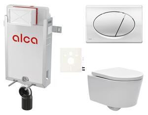 Cenovo zvýhodnený závesný WC set Alca na zamurovanie + WC SAT Brevis SIKOAW2