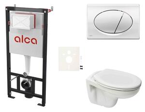 Cenovo zvýhodnený závesný WC set Alca do ľahkých stien / predstenová montáž + WC Ceramia S-Line Pro SIKOASP2