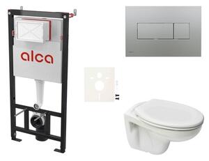 Cenovo zvýhodnený závesný WC set Alca do ľahkých stien / predstenová montáž + WC Ceramia S-Line Pro SIKOASP6