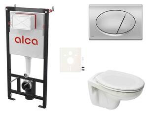Cenovo zvýhodnený závesný WC set Alca do ľahkých stien / predstenová montáž + WC Ceramia S-Line Pro SIKOASP3