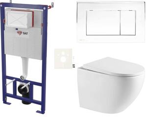 Závesný WC set do ľahkých stien / predstenová SAT SIKOSSREX6721K