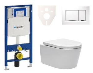 Cenovo zvýhodnený závesný WC set Geberit do ľahkých stien / predstenová montáž + WC SAT Brevis SIKOGES3W5