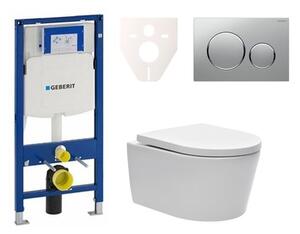 Cenovo zvýhodnený závesný WC set Geberit do ľahkých stien/predstenová + WC SAT Brevis SIKOGES3W42