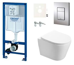 Cenovo zvýhodnený závesný WC set Grohe do ľahkých stien / predstenová montáž + WC SAT Infinitio SIKOGRSIN1S