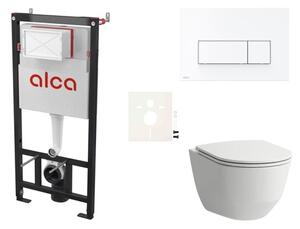 Cenovo zvýhodnený závesný WC set Alca do ľahkých stien / predstenová montáž + WC Laufen SIKOASL7