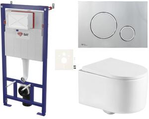 Závesný WC set do ľahkých stien / predstenová SAT SIKOSSREX7271K
