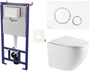 Závesný WC set do ľahkých stien / predstenová SAT SIKOSSREX6776K