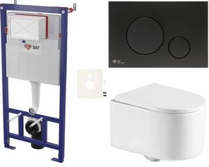 Závesný WC set do ľahkých stien / predstenová SAT SIKOSSREX7268K