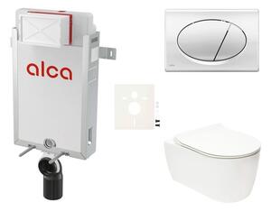 Cenovo zvýhodnený závesný WC set Alca na zamurovanie + WC Glacera Alfa SIKOAA2