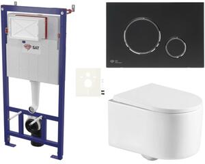 Závesný WC set do ľahkých stien / predstenová SAT SIKOSSREX7278K