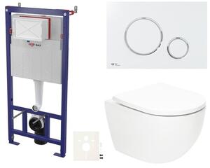 Závesný WC set do ľahkých stien / predstenová SAT Fusion SIKOSSTORFU70