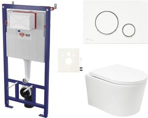 Závesný wc set SAT BREVIS do ľahkých stien / predstenová vírové splachování SIKOSSBRTOR70K