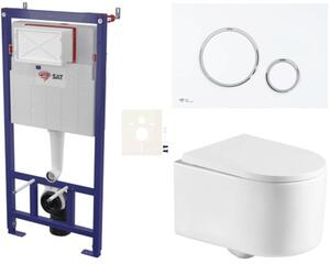 Závesný WC set do ľahkých stien / predstenová SAT SIKOSSREX7276K