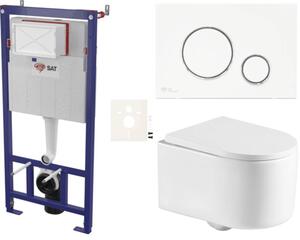 Závesný WC set do ľahkých stien / predstenová SAT SIKOSSREX7270K