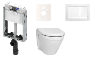 Cenovo zvýhodnený závesný WC set TECE na zamurovanie + WC Vitra S50 KMPLS50T