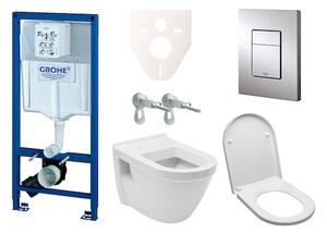 Cenovo zvýhodnený závesný WC set GROHE do ľahkých stien / predstenová montáž + WC Vitra Integra vr. sedátka 38528SET-KH