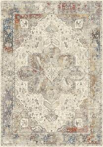 Vintage 1480 MULTI – viacfarebný béžový koberec s retro vzorom Rozmer: 80x150 cm