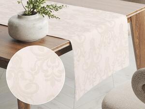 Biante Dekoračný behúň na stôl PM-077 Zámocký vzor na krémovo béžovom 20x140 cm