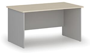 Kancelársky písací stôl rovný PRIMO GRAY, 1400 x 800 mm, sivá/grafit