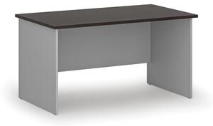 Kancelársky písací stôl rovný PRIMO GRAY, 1400 x 800 mm, sivá/wenge