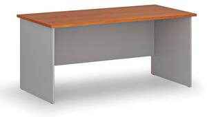Kancelársky písací stôl rovný PRIMO GRAY, 1600 x 800 mm, sivá/čerešňa