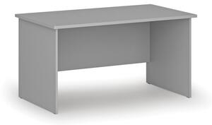 Kancelársky písací stôl rovný PRIMO GRAY, 1400 x 800 mm, sivá