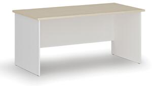 Kancelársky písací stôl rovný PRIMO WHITE, 1600 x 800 mm, biela/dub prírodný