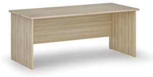 Kancelársky písací stôl rovný PRIMO WOOD, 1800 x 800 mm, dub prírodný