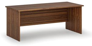 Kancelársky písací stôl rovný PRIMO WOOD, 1800 x 800 mm, orech