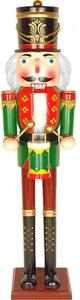 Luskáčik Bubeník vysoký 120cm (Drevená vianočná figúrka veľký Luskáčik)