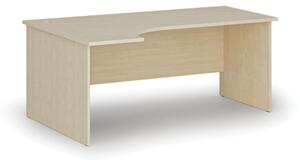 Kancelársky rohový pracovný stôl PRIMO WOOD, 1800 x 1200 mm, ľavý, breza