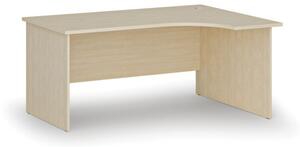 Kancelársky rohový pracovný stôl PRIMO WOOD, 1600 x 1200 mm, pravý, breza