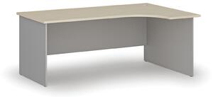 Kancelársky rohový pracovný stôl PRIMO GRAY, 1800 x 1200 mm, pravý, sivá/orech