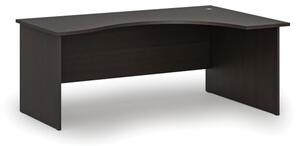 Ergonomický kancelársky pracovný stôl PRIMO WOOD, 1800 x 1200 mm, pravý, wenge