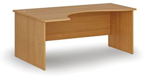 Ergonomický kancelársky pracovný stôl PRIMO WOOD, 1800 x 1200 mm, ľavý, buk
