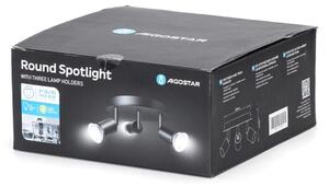 Aigostar - Bodové svietidlo 3xGU10/60W/230V čierna