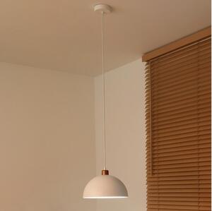 Duolla - Luster na lanku IRONLINE 1xE27/15W/230V pr. 27 cm biela/medená