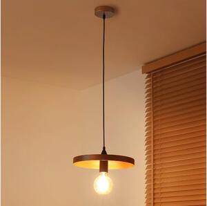 Duolla - Luster na lanku IRONLINE 1xE27/15W/230V pr. 30 cm medená/čierna