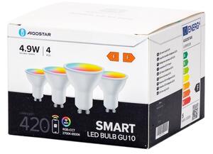 Sada 4 ks stmievateľných inteligentných LED RGBW žiaroviek GU10/4,9W/230V 2700-6500K - Aigostar