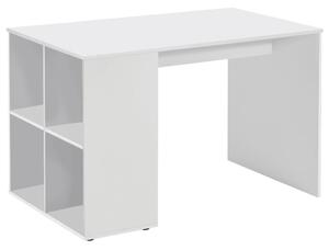 FMD Stôl s bočnými policami 117x72,9x73,5 cm biely